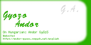 gyozo andor business card