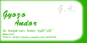 gyozo andor business card